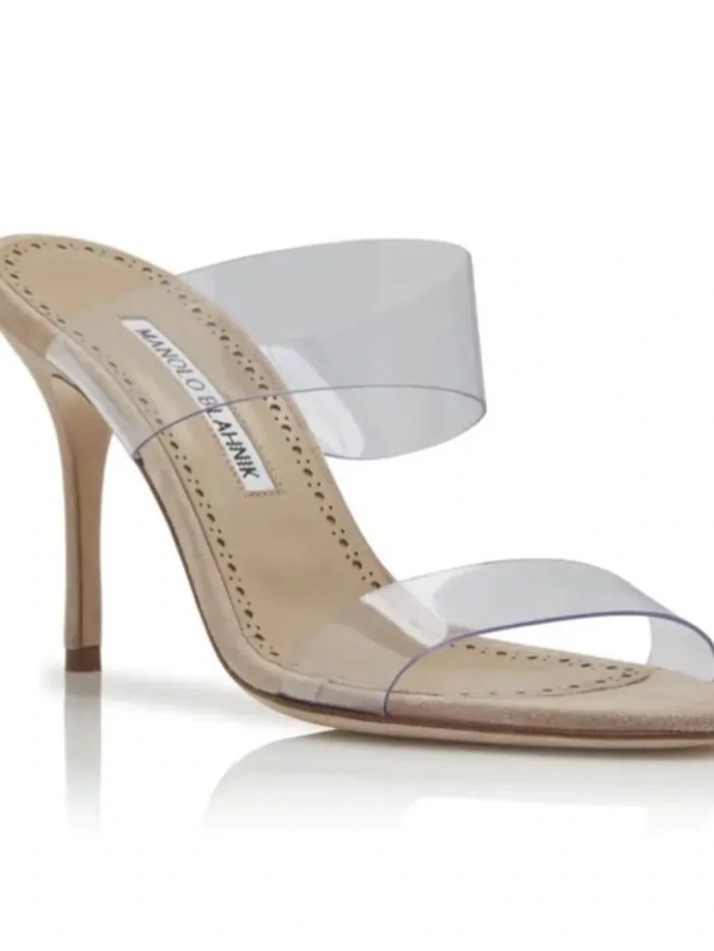 Manolo Blahnik SCOLTO Heels with Clear Straps